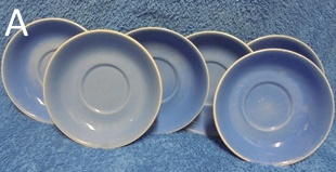Arabia, tassi, pieni lautanen, sininen tai valkoinen, pikkukruunu, A1863