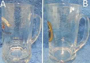 Kirkas painavahko oluttuoppi 0.5L, lasinen kolpakko, A459