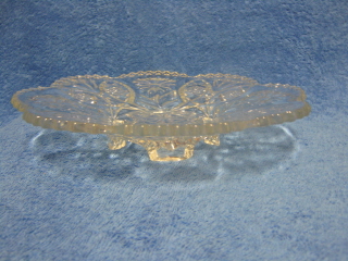 Riihimen lasi, jalallinen tarjoiluastia, Onerva, vanha lasi, A494