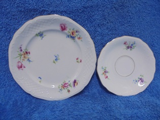 Koristeellisen mokkakupin lautaset 2 kpl, kukka, A3398
