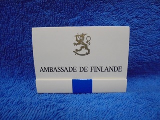 Ambassade De Finlande, tulitikut pahvikotelossa, R223
