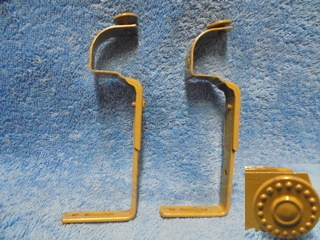 Sdettv metallitangon kannakepari, antiikkimessinki, verhotarvikkeet, S668