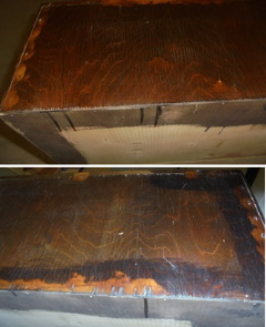 Vanha ruskea puinen hyllykk, kytetyt huonekalut, H56