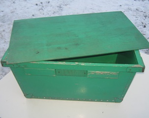 Vihre kannellinen vanerilaatikko, H139