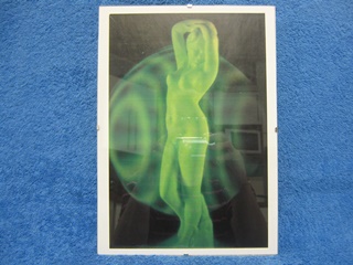 Valokuvasta tehty taulu, vihre naispatsas, S852