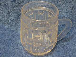 Kristallinen pieni lasituoppi, vintage, A1601