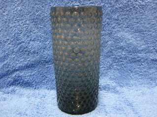Nuutajrvi, lasinen harmaa kukkamaljakko, 70-luku, A327