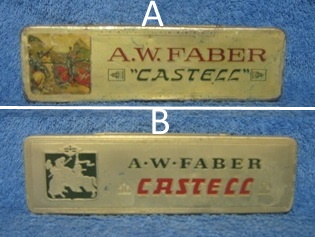 A.W.Faber Castell, vanha peltinen kynrasia, vintage, tyhj, R335