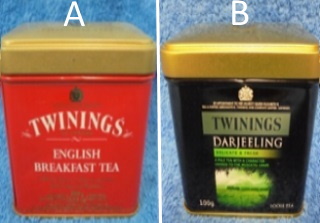 Tyhj teepurkki, Twinings, English Breakfast Tea tai Darjeeling, R844