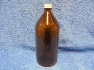 Karhulan lasi, vanha ruskea lasinen pullo, 1000ml, S291