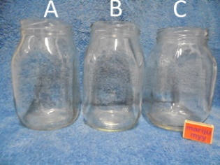 Vanha lasinen iso purkki, keittitlkki, 3 litraa, kytetyt lasipurkit, S815
