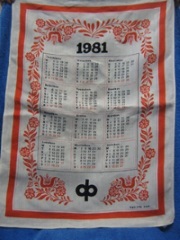 Tampella, pellavainen astipyyhe 1981, OP, S824