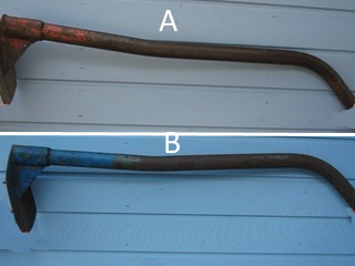 Billns, punainen tai sininen metallivartinen istutuskuokka, T156