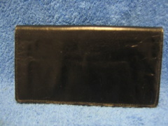 Osuuspankki, musta runsas taskuinen nahkalompakko, V413