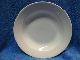 Arabia, valkoinen syv lautanen, pikkukruunu, vanhat astiat, A100