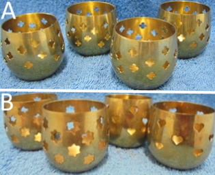 Messinkiset pienet tuikkukupit, 4kpl, A1248