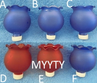 Tuikkupidike, sininen tai punainen, kynttilnjalka, lampetti, A1307