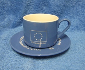 European Union- Defris, sininen kuppi ja tassi, A1429