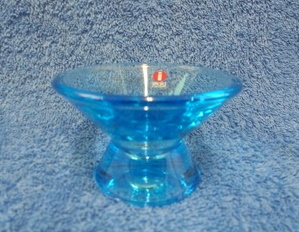 Iittala, turkoosi kynttilnjalka, Kartio, Kaj Franck, A1514