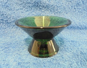 Iittala, tummanvihre kynttilnjalka, Kartio, Kaj Franck, A1524
