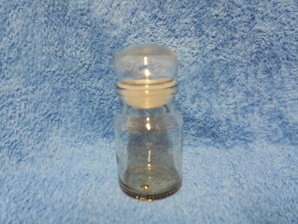 Container, pieni lasipurkki "kuplakannella", vintage, A1587