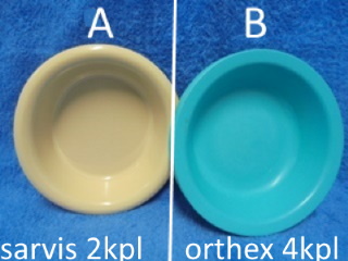 Muovinen syvlautanen, beesi sarvis MF 658 tai sininen Orthex 188, A160