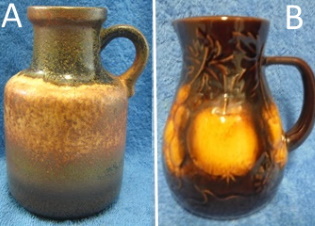 Scheurich W.German, ruskea korvallinen ruukku tai Omena- kannu, A2000