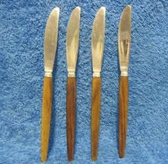 Japanilaiset pienet veitset 4kpl, teak/ ters,rsfritt stl, A2097