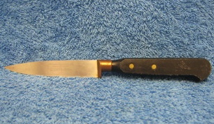 Granny's Parer, veitsi/ puukko, musta muovi/ ters, vintage, A2107