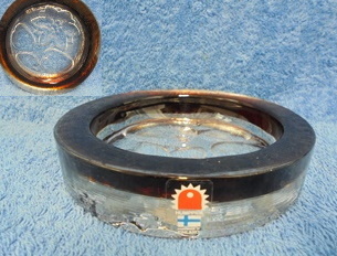 Humppilan lasi, kirkas/ ruskea tuhka-astia, Lumme, Kaija Aarikka, A2128