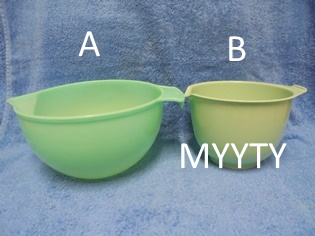 Mintunvihre muovinen kulho, kytetyt tavarat, A3366