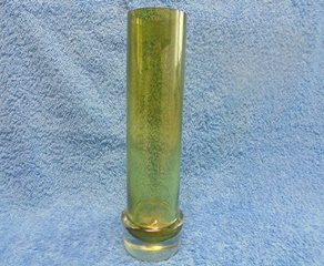 Riihimen lasi, vihre putkimainen maljakko, A354