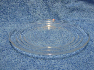 Iittala, tarjoilulautanen, Aino Aalto, k�ytetty lasi, A444