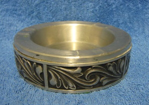 Norwegian Pewter, tina tuhka-astia, koristeltu, vintage, A47