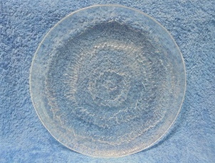 Iittala, lasinen matala ruokalautanen, Solaris, Tapio Wirkkala, A93