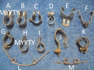 Polkupyrn pieni metallinen asennustarvike, kytetyt tavarat, B575