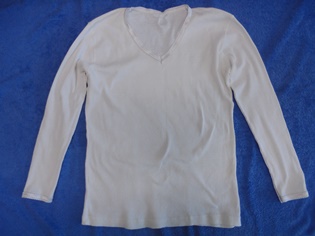Naisten puuvillainen valkoinen aluspaita, V516