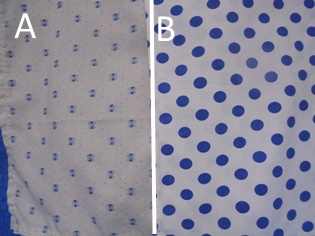 Naisten sinikuvioinen huivi, abstraktikuvio tai pallokuvio, V507