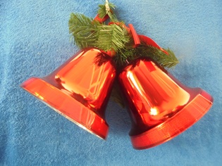Metalliset isot punaiset joulukellot, 2kpl, koristekellot, E694