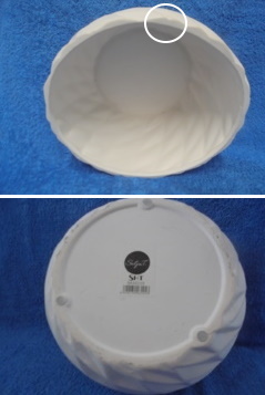 Valkoinen keraaminen suojaruukku, S503