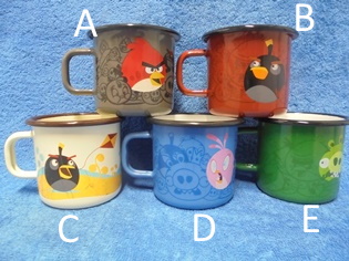 Muurla, Angry Birds, emalinen muki, A197