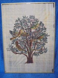Egyptilinen Papyrus-taulu, "Elmn puu", Linnut, S520