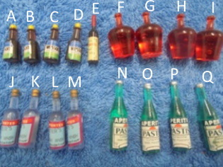 Nukkekodin Alkoholi-pullo, miniatyyri, harrastus, B606
