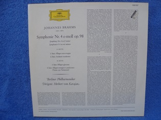 Herbert Von Karajan Brams: Symphonic Nr.4, 1965, LP-levy, R1073