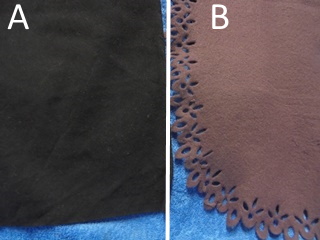 Hartiahuivi, musta keinokuituinen tai violetti fleece, V732