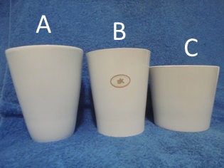 Valkoinen keraaminen suojaruukku, kirkas lasite, S612