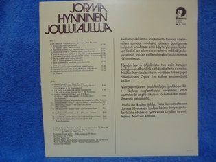 Jorma Hynninen Joululauluja, 1976, LP-levy, R1147