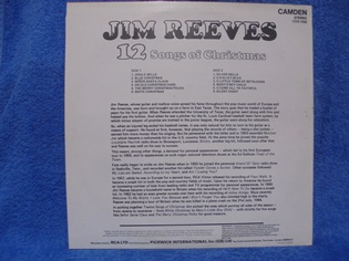 Jim Reeves, 12 Songs of Christmas, 1963, LP-levy, M618