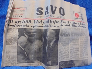 Savo-sanomalehti, torstaina lokakuun 19. p:n 1960, L174