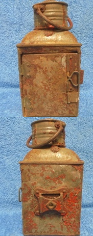 Port, vanha punainen laivan sivulyhty, paapuuri, antiikki, B570